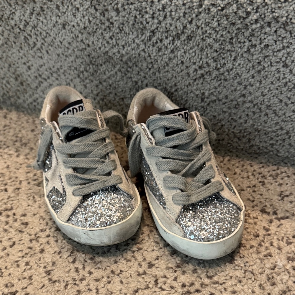 Golden goose Kids Silver Glitter Sneakers